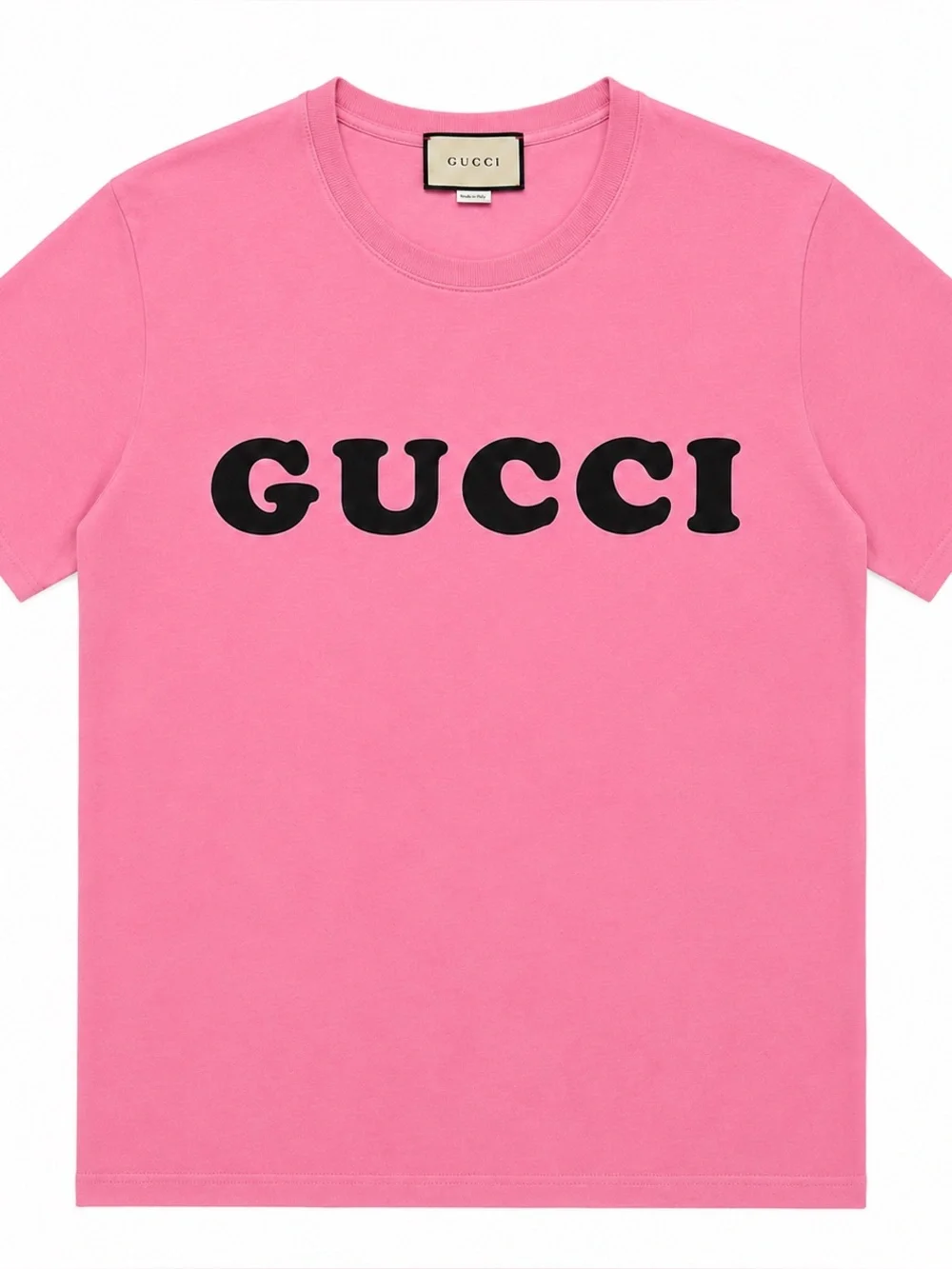Gucci Green Crewneck T-Shirt with White Logo